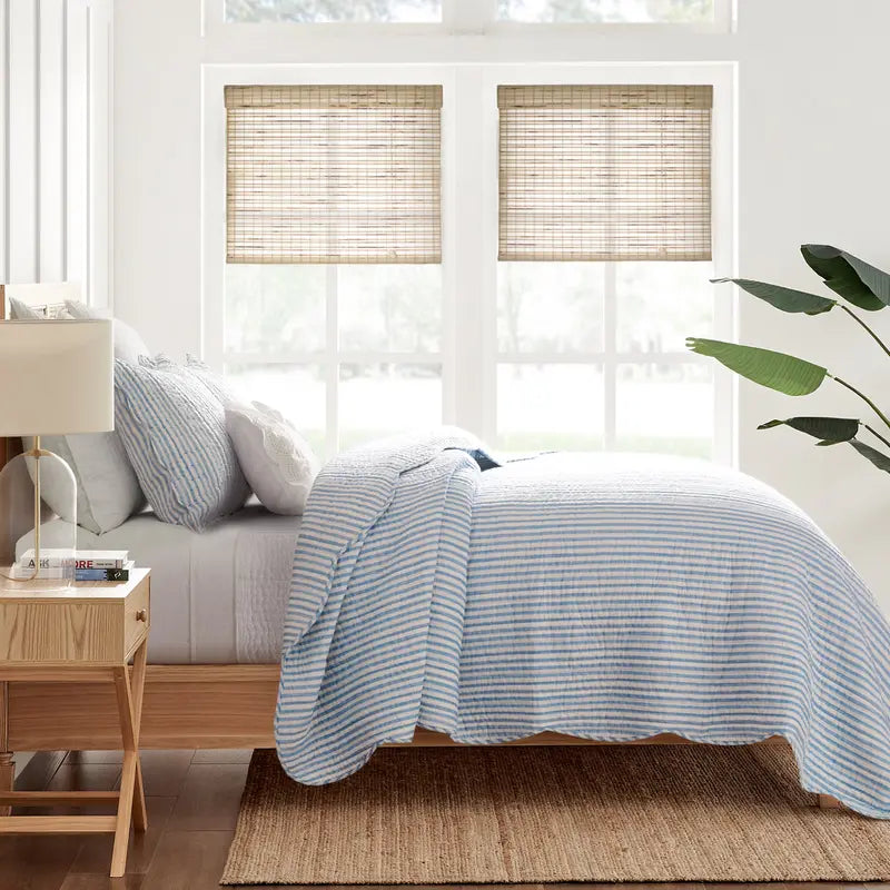 Striped Duvet Cover Set for Double Bed | Includes Pillowcases | Minimalist Bedding